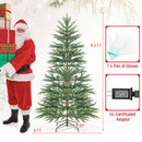 6.5FT Pre-Lit Christmas Tree & Beige Kids Recliner Chair Set Cozy Holiday Bundle