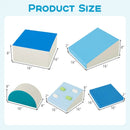 6-Piece Soft Play Set for Toddlers with Climbing Triangle and Ramp-Blue by LJGDeals