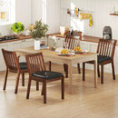 PU Leather Upholstered Dining Chair with Padded Seat Set of 4-Espresso by LJGDeals