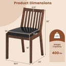 PU Leather Upholstered Dining Chair with Padded Seat Set of 4-Espresso by LJGDeals
