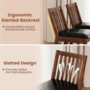 PU Leather Upholstered Dining Chair with Padded Seat Set of 4-Espresso