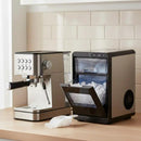 Premium Ice and Coffee Duo CNN-Acclaimed Nugget Ice Maker and 20-Bar Stainless Espresso Machine by LJGDeals