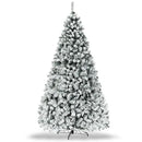 Ultimate Holiday D√©cor Suite: Pre-Lit Snow Flocked Christmas Tree & 50" Recessed Electric Fireplace Set by LJGDeals