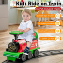 6V Toddler Ride On Train Combo: Track Ride & 2-Seater Carriage Set by LJGDeals