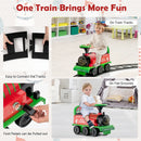 6V Toddler Ride On Train Combo: Track Ride & 2-Seater Carriage Set by LJGDeals