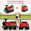 6V Toddler Ride On Train Combo: Track Ride & 2-Seater Carriage Set by LJGDeals
