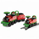 6V Toddler Ride On Train Combo: Track Ride & 2-Seater Carriage Set by LJGDeals