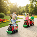 6V Toddler Ride On Train Combo: Track Ride & 2-Seater Carriage Set by LJGDeals