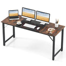 All-in-One Home Office Furniture Bundle - Ergonomic Chair Spacious Desk Multi-Drawer Cart Bookshelf & Accent Chairs by LJGDeals