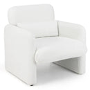 Living Room Set: 70 Inch Media Entertainment Center and Modern Upholstered Chenille Accent Chair by LJGDeals