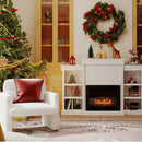 Living Room Set: 70 Inch Media Entertainment Center and Modern Upholstered Chenille Accent Chair by LJGDeals