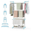 4-tier Clothes Drying Rack + Laundry Hamper with Wheels by LJGDeals