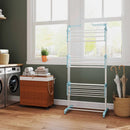 4-tier Clothes Drying Rack + Laundry Hamper with Wheels by LJGDeals