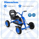 Go Kart for Kids 4 Wheel with Steering Handlebars and Adjustable Seat by LJGDeals