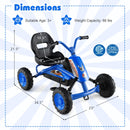 Go Kart for Kids 4 Wheel with Steering Handlebars and Adjustable Seat
