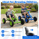 Go Kart for Kids 4 Wheel with Steering Handlebars and Adjustable Seat by LJGDeals