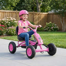 Go Kart for Kids 4 Wheel with Steering Handlebars and Adjustable Seat by LJGDeals