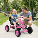 Go Kart for Kids 4 Wheel with Steering Handlebars and Adjustable Seat by LJGDeals