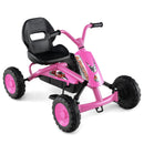 Go Kart for Kids 4 Wheel with Steering Handlebars and Adjustable Seat by LJGDeals