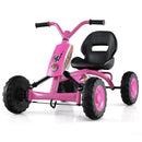 Go Kart for Kids 4 Wheel with Steering Handlebars and Adjustable Seat by LJGDeals