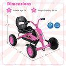 Go Kart for Kids 4 Wheel with Steering Handlebars and Adjustable Seat by LJGDeals