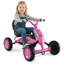 Go Kart for Kids 4 Wheel with Steering Handlebars and Adjustable Seat by LJGDeals