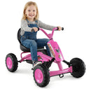 Go Kart for Kids 4 Wheel with Steering Handlebars and Adjustable Seat