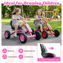 Go Kart for Kids 4 Wheel with Steering Handlebars and Adjustable Seat