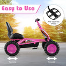 Go Kart for Kids 4 Wheel with Steering Handlebars and Adjustable Seat by LJGDeals