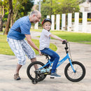 16 Inch Kids Bike Navy with Helmet Protective Set by LJGDeals