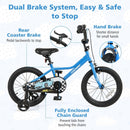16 Inch Kids Bike Navy with Helmet Protective Set by LJGDeals