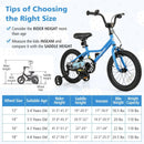 16 Inch Kids Bike Navy with Helmet Protective Set by LJGDeals