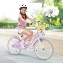 20 Inch Kids Bike with Helmet Protective Set Purple by LJGDeals