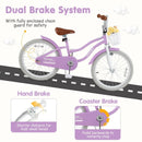 20 Inch Kids Bike with Helmet Protective Set Purple by LJGDeals