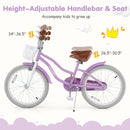 20 Inch Kids Bike with Helmet Protective Set Purple by LJGDeals