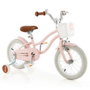 12 Inch Kids Bike with Helmet Protective Set Pink by LJGDeals