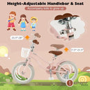 12 Inch Kids Bike with Helmet Protective Set Pink by LJGDeals