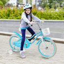 18 Inch Kids Bike with Helmet Protective Set Blue by LJGDeals