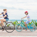 18 Inch Kids Bike with Helmet Protective Set Blue