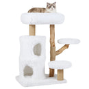 Modern Cat Tree for Indoor Cats 30.5 Cat Tower with Real Solid Wood Branches-White by LJGDeals