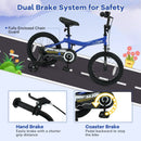 16 Inch Kids Bike with Helmet Protective Set Dark Blue by LJGDeals