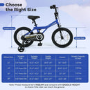 16 Inch Kids Bike with Helmet Protective Set Dark Blue by LJGDeals