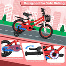14 Inch Kids Bike Red with Pink Helmet Protective Set by LJGDeals