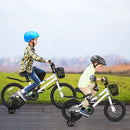 14 Inch Kids Bike White with Blue Helmet Protective Set by LJGDeals