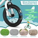 14 Inch Kids Bike White with Blue Helmet Protective Set by LJGDeals