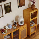 3-Piece Modern Dining Room Set: Wooden Dining Chairs + Bamboo Sideboard Cabinet + Tall Storage Cabinet by LJGDeals