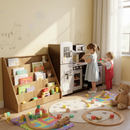Kids Toy Storage & Pretend Play Kitchen Bundle by LJGDeals