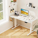 Electric Standing Desk Height Adjustable with 3 Memory Heights White by LJGDeals