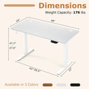 Electric Standing Desk Height Adjustable with 3 Memory Heights White by LJGDeals