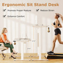 Electric Standing Desk Height Adjustable with 3 Memory Heights White by LJGDeals
